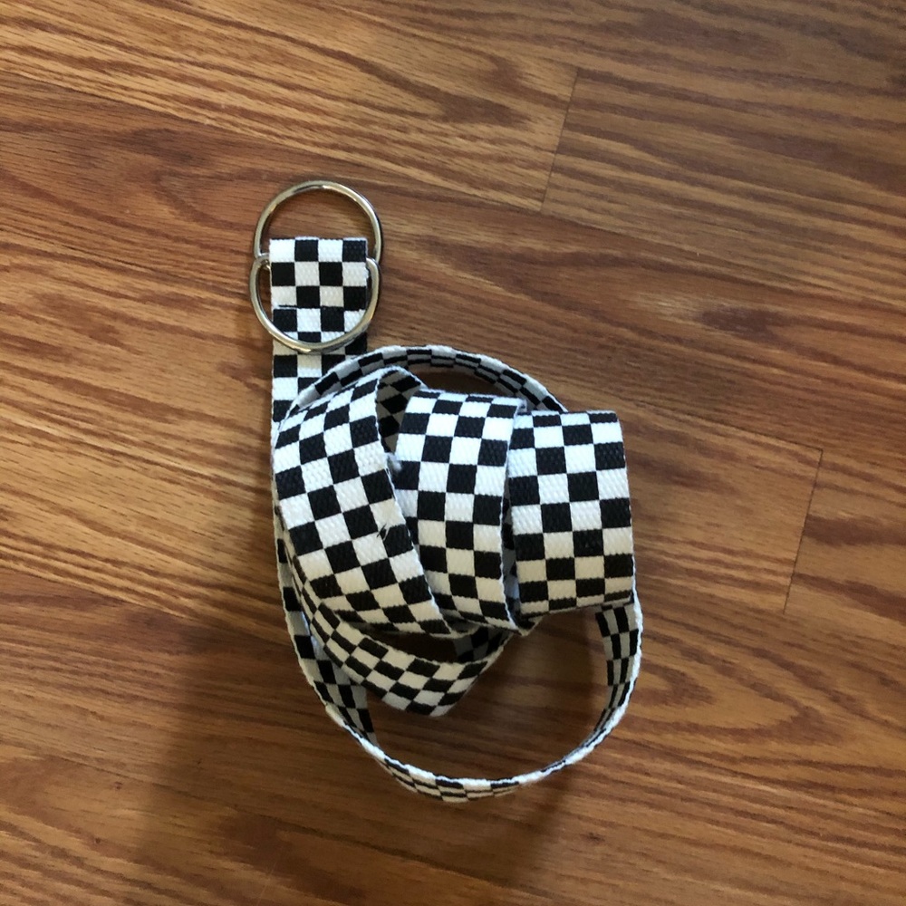 Vans style Checkerboard pattern belt